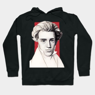 Danish Philosopher Søren Kierkegaard illustration Hoodie